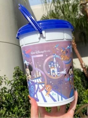 Disney 50th Anniversary Popcorn Bucket - Blue & Lavender